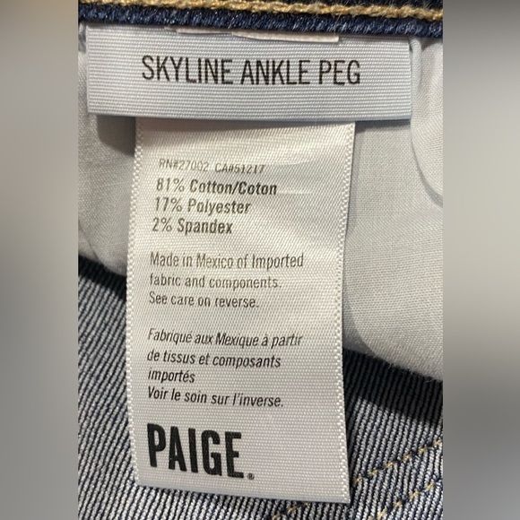 Paige Jeans Women’s Size 26 Skyline Ankle Peg Stretch Inseam 28” - Picture 4 of 9